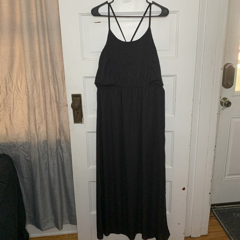 Black Maxi Dress Floor Length No Boundaries Size L (11-13)
